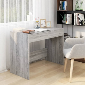 Desk Grey Sonoma Engineered Wood Medium Desk Rectangula...