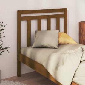 Bed Headboard Honey brown Solid pine wood Standard Dura...