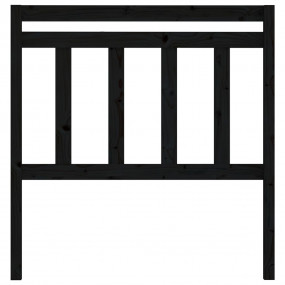 Bed Headboard Black Solid pine wood Bed Headboard Recta...