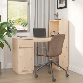 Desk Natural Wood Solid Pine Wood Medium Desk Rectangul...