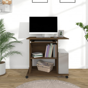 Computer Desk Brown Oak Engineered wood Compact Compute...