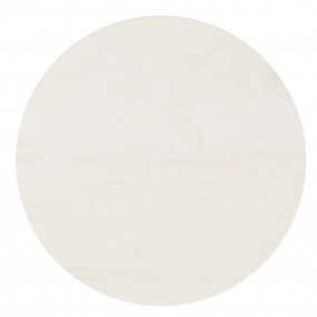 Table Top White Solid Pine Wood 15.7 in diameter Table ...