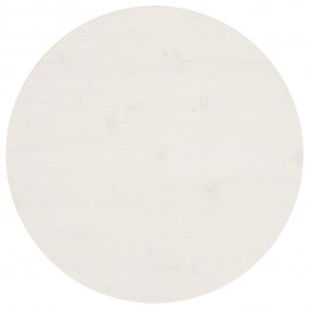 Table Top White Solid Pinewood 23.6 in Diameter Durable