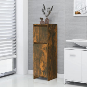 Bathroom Cabinet Smoked Oak Engineered Wood 11.8 x 11.8...