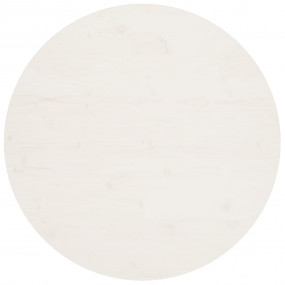 Table Top White Solid Pine Wood 35.4 in Diameter Durabl...