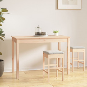 Dining Table Natural Wood Solid Pine Wood Medium Durabl...