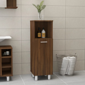 Bathroom Cabinet Brown oak Engineered wood Narrow