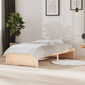 Bed Frame Natural wood Solid pine wood, plywood Twin Du...