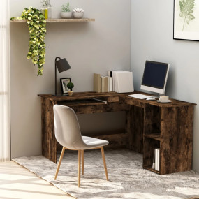 Corner Desk Smoked Oak Engineered wood Medium Corner De...