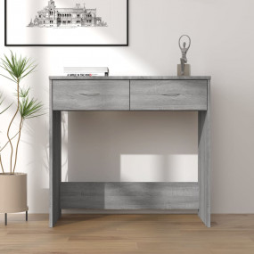 Desk Grey Sonoma Engineered Wood Compact Desk Rectangul...