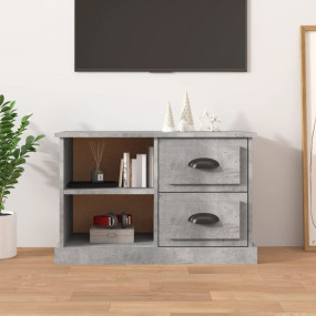 TV Cabinet Concrete Grey Engineered Wood Medium TV Cabi...
