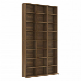 CD Cabinet Brown Oak Engineered Wood Large CD Storage C...