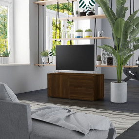 TV Cabinet Brown Oak Engineered Wood 31.5 in x 13.4 in ...