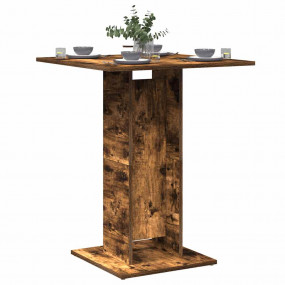 Bistro Table Smoked Oak Engineered Wood Small Bistro Ta...