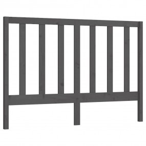 Bed Headboard Grey Solid pine wood 49.6 in x 1.6 in x 3...