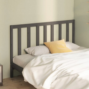 Bed Headboard Grey Solid pine wood Standard Bed Headboa...