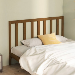Bed Headboard Honey Brown Solid Pinewood 61.4 x 1.6 x 3...