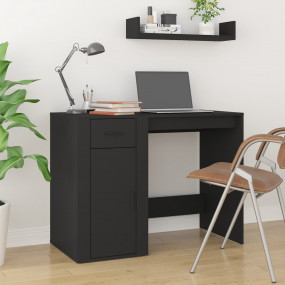 Desk Black Engineered Wood 39.4 x 19.3 x 29.5 in Desk