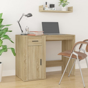 Desk Sonoma Oak Engineered Wood 39.4 x 19.3 x 29.5 in