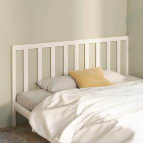 Bed Headboard White Solid Pine Wood 81.1x1.6x39.4 in