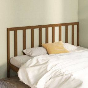 Bed Headboard Honey Brown Solid pine wood Standard Dura...