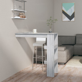 Wall Bar Table Grey Sonoma Engineered Wood Medium Bar T...