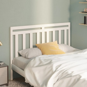 Bed Headboard White Solid Pine Wood
