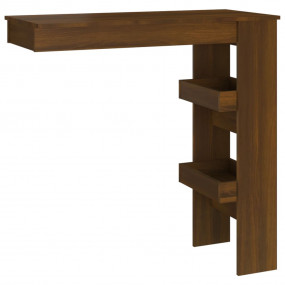 Wall Bar Table Brown Oak Engineered Wood 40.2 x 17.7 x ...