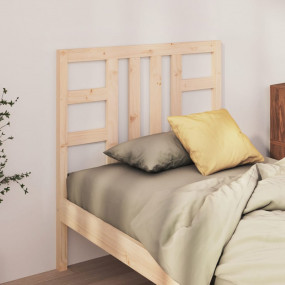 Bed Headboard Natural Pine Solid pine wood 31.9 x 1.6 x...