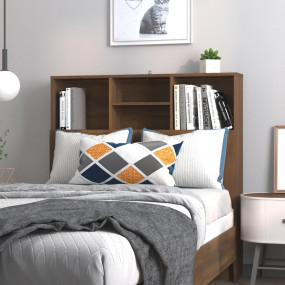 Headboard Cabinet Brown Oak Engineered Wood Medium