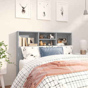 Headboard Cabinet Grey Sonoma Engineered Wood Headboard...