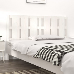 Bed Headboard White Solid pine wood 73.0 in x 1.6 in x ...