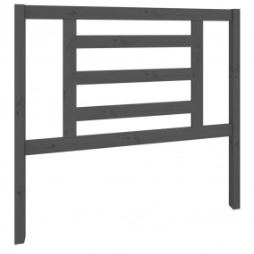 Headboard Gray Solid Pine Wood Standard Appealing Desig...