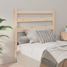 Bed Headboard Natural Wood Solid Pine Wood 41.7 in x 39...