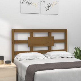 Bed Headboard Honey Brown Solid Pine Wood Standard