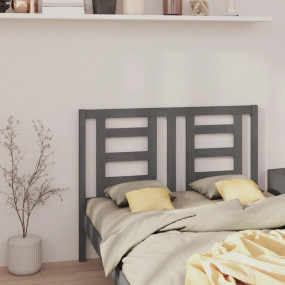 Headboard Grey Solid pine wood Standard Bed Headboard