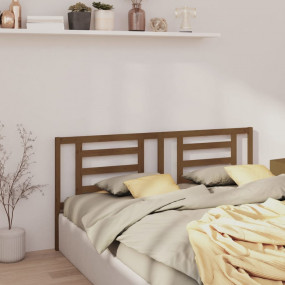 Bed Headboard Honey Brown Solid Pine Wood 61 in x 39 in