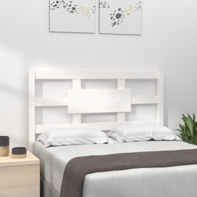 Bed Headboard White Solid Pine Wood Standard Decorative...