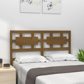 Bed Headboard Honey brown Solid pine wood Standard