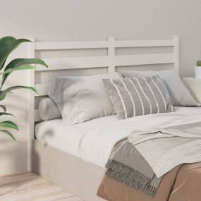 Bed Headboard White Solid pine wood 81.1 in Width