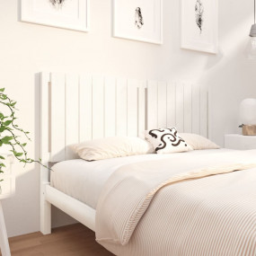 Bed Headboard White Solid pine wood Standard double bed