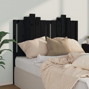 Bed Headboard Black Solid pine wood Standard Decorative...