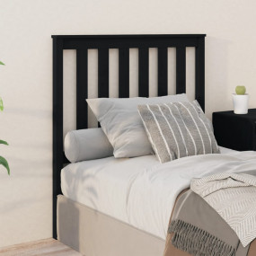 Bed Headboard Black Solid pine wood Standard Decorative...