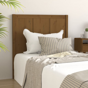 Bed Headboard Honey Brown Solid Pine Wood Medium