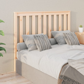 Bed Headboard Natural Wood Solid Pine Wood 55.5x2.4x39....