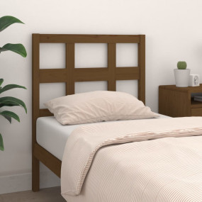 Bed Headboard Honey Brown Solid Pine Wood Standard