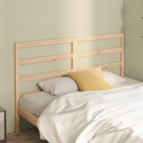 Bed Headboard Brown Solid pine wood 55.5 x 39.4 in Simp...