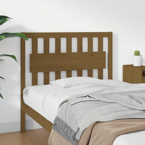 Bed Headboard Honey brown Solid pine wood Standard