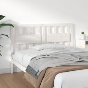 Bed Headboard White Solid Pine Wood 49.4 in wide x 39.4...