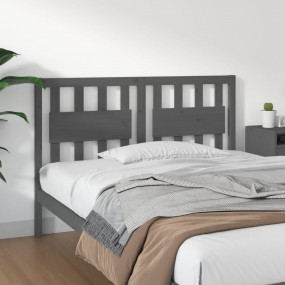 Bed Headboard Gray Solid pine wood Standard Bed Headboa...